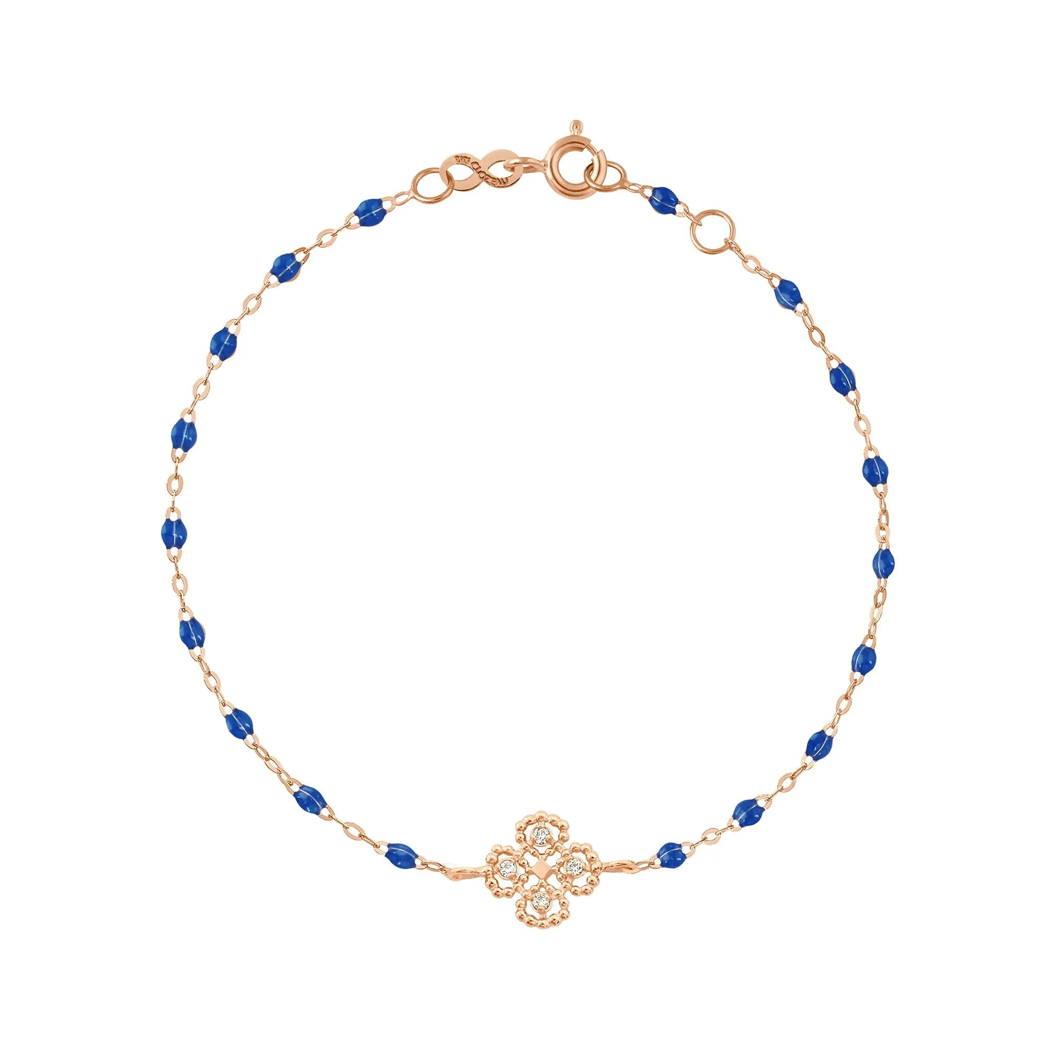 Lucky Clover Classic Gigi Lapis diamond Bracelet, Rose Gold, 6.7