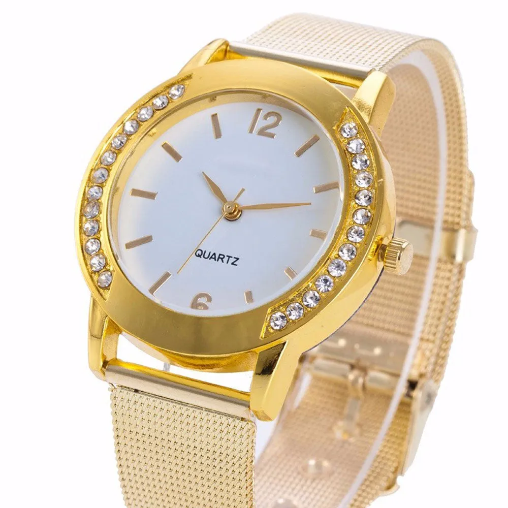 Luxury Ladies Watch Montre Crystal Golden Full Steel Reloj Mujer Watch Women Dress Watches Relogio feminino Dourado