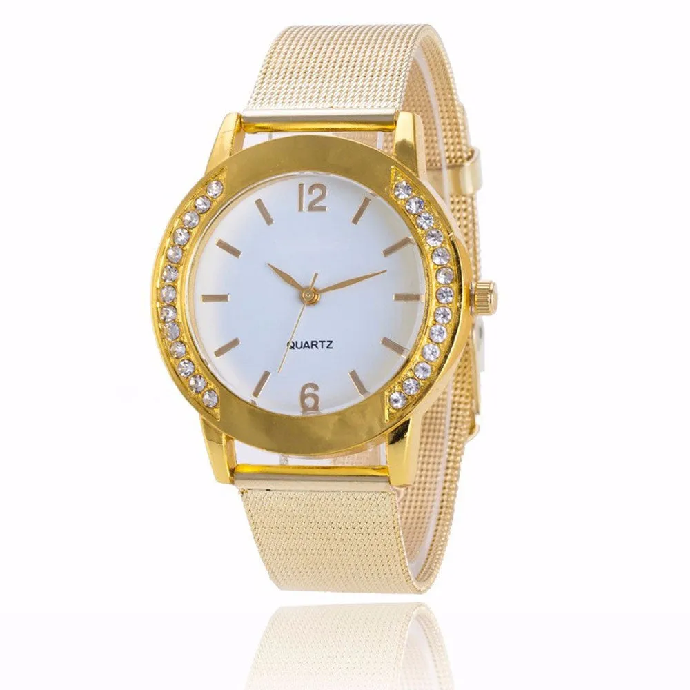 Luxury Ladies Watch Montre Crystal Golden Full Steel Reloj Mujer Watch Women Dress Watches Relogio feminino Dourado