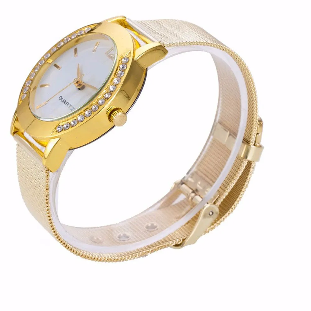 Luxury Ladies Watch Montre Crystal Golden Full Steel Reloj Mujer Watch Women Dress Watches Relogio feminino Dourado