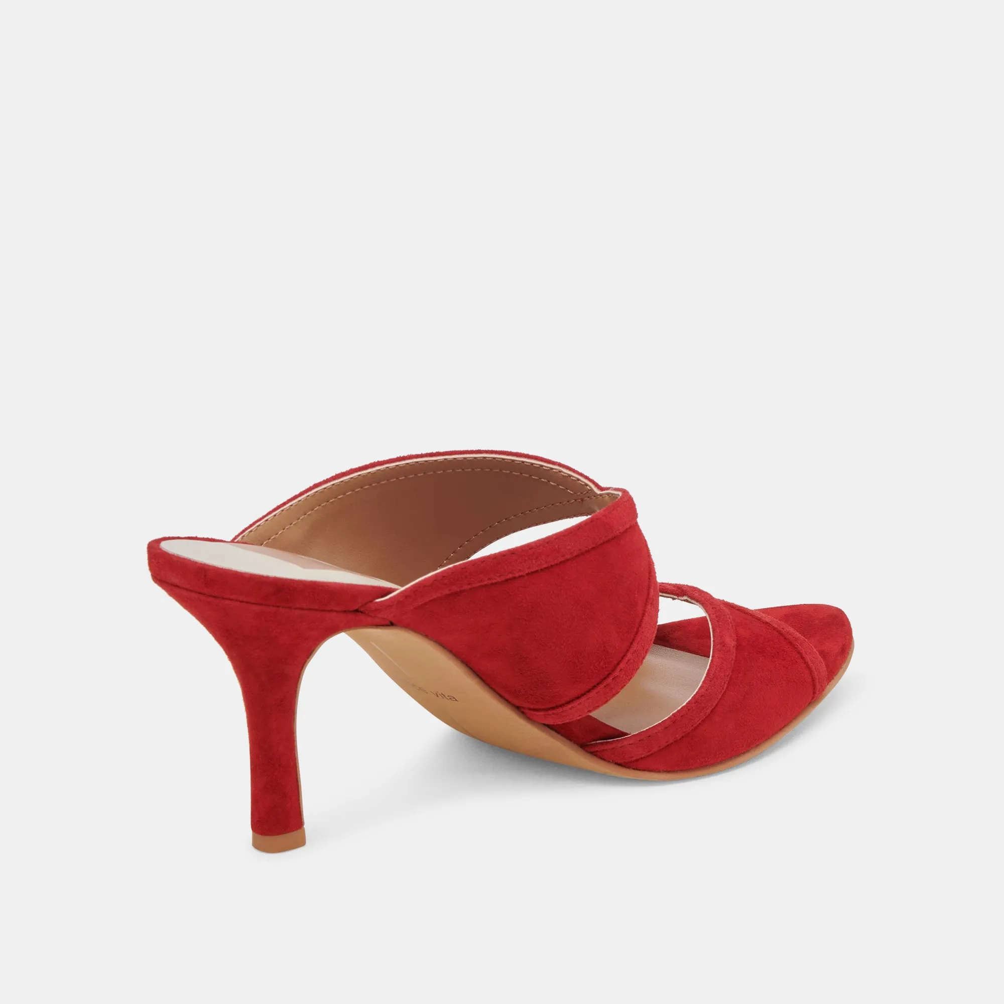 MANDEL HEELS CRIMSON SUEDE