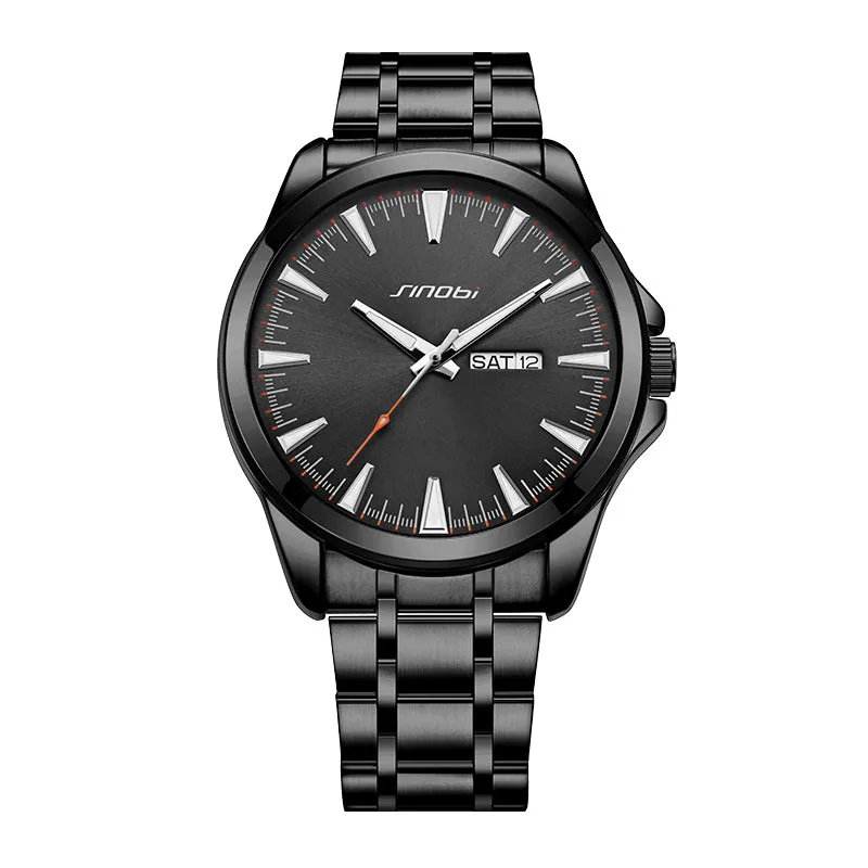 Men Watch Day & Date Display - Black