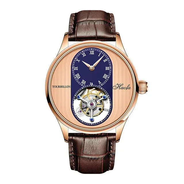 Men's Luxury Manual Flying Tourbillon Skeleton Waterproof Mechanical Watch