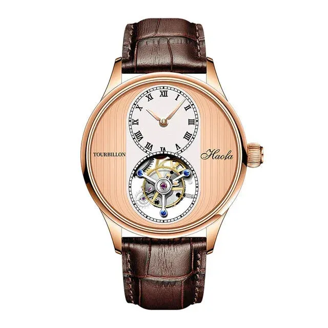 Men's Luxury Manual Flying Tourbillon Skeleton Waterproof Mechanical Watch