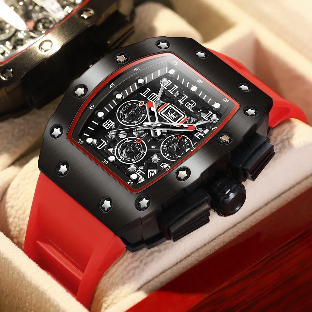 Men's Luxury Stainless Steel Buckle Clasp Waterproof Quartz WristWatch