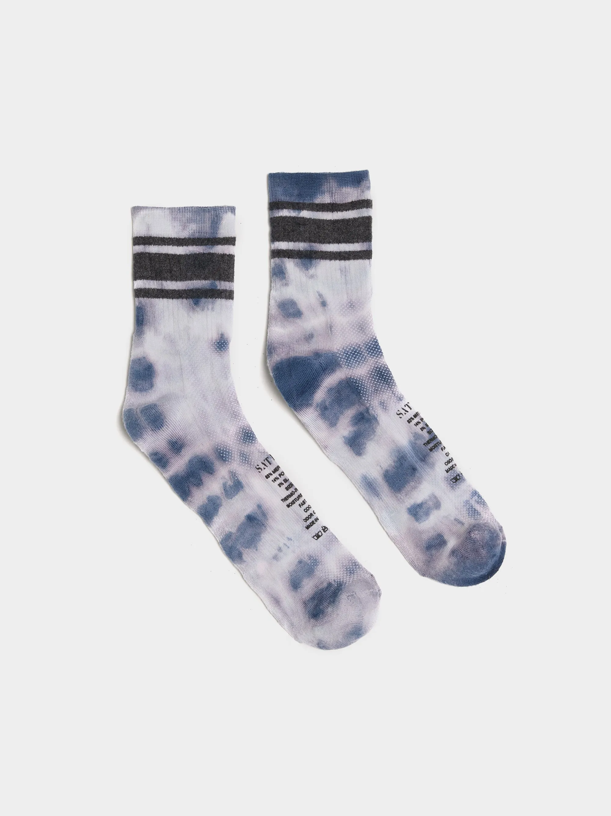 Merino Tube Socks, Ink Tie-Dye