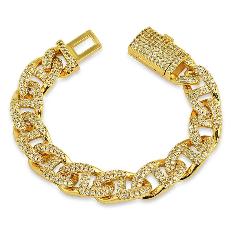 Miami Mariner CZ Iced Out Hip Hop Bracelet