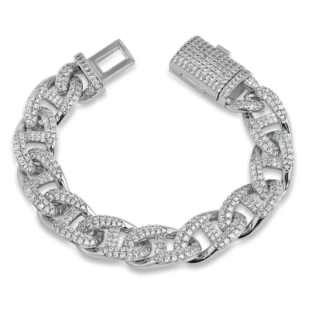 Miami Mariner CZ Iced Out Hip Hop Bracelet