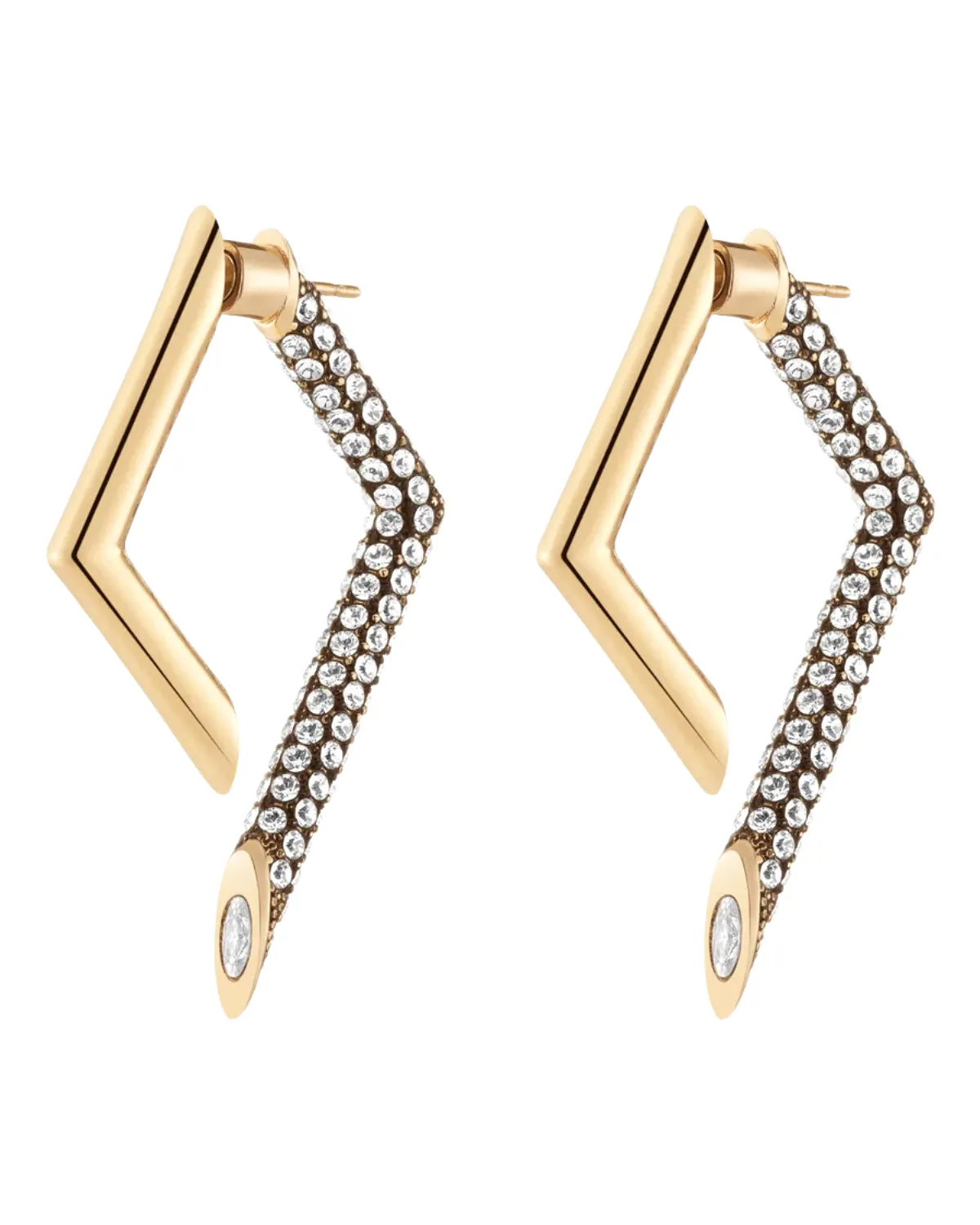 Mini Pave Yana Earrings (Gold/Crystal)