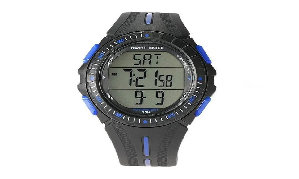 Multi-function Sports Dual-time Pulse Heart Rate Monitor Watch