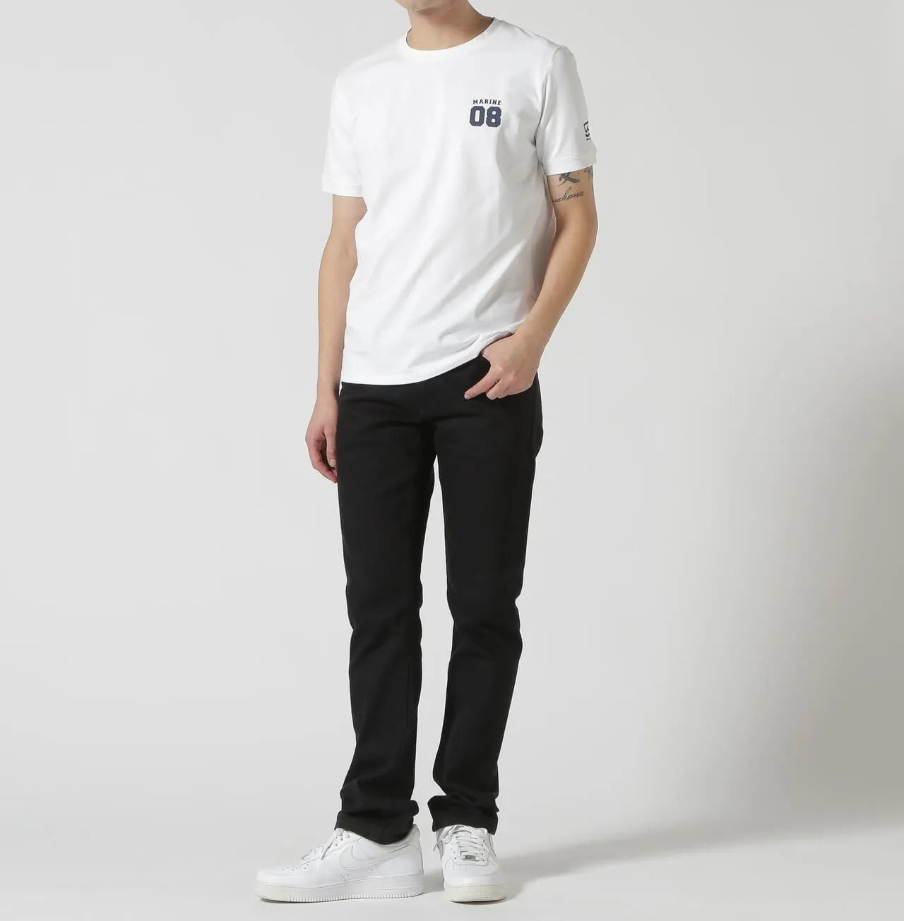 muta  |Crew Neck Unisex Collaboration Plain Cotton Short Sleeves