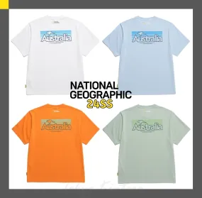 NATIONAL GEOGRAPHIC  |Unisex Street Style Short Sleeves Logo T-Shirts