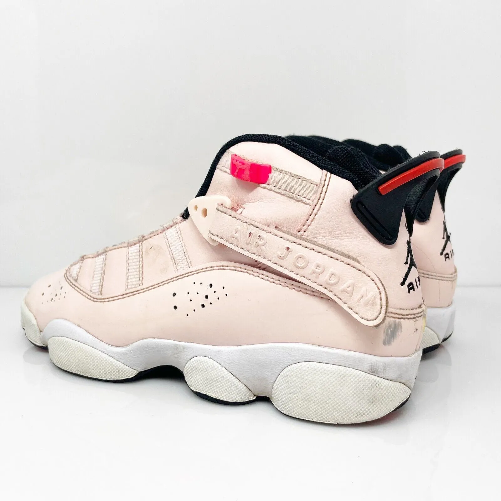 Nike Girls Air Jordan 6 Rings 323419-602 Pink Basketball Shoes Sneakers Sz 5.5Y