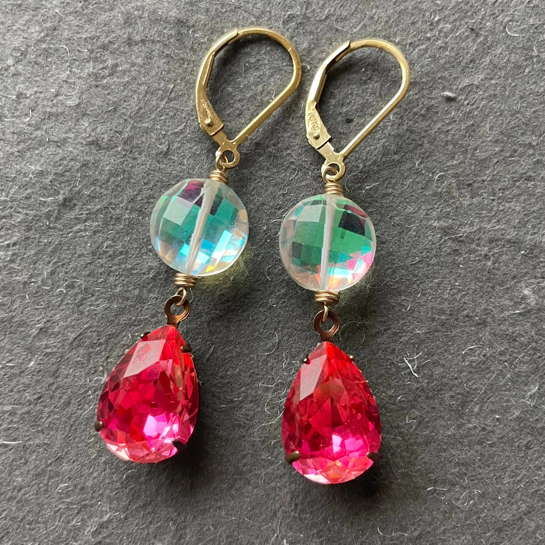 Oh So Pretty Watermelon Baubles, modern vintage crystal