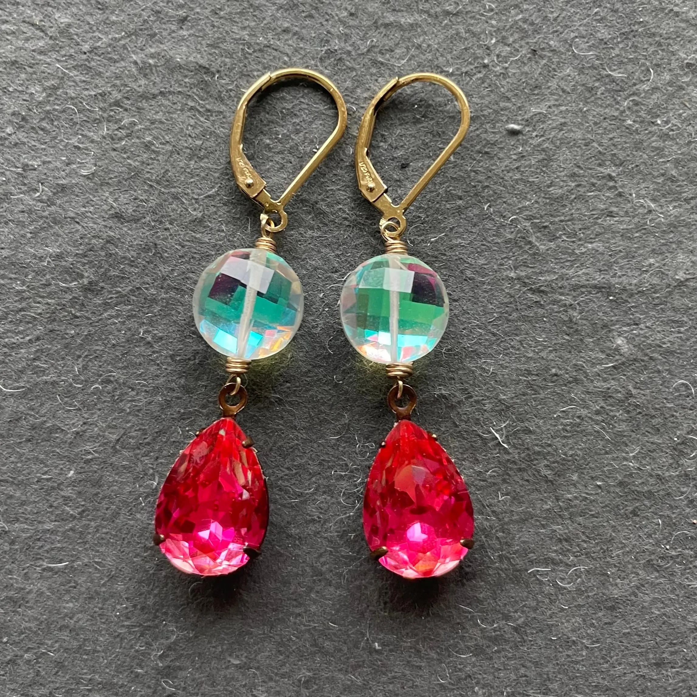 Oh So Pretty Watermelon Baubles, modern vintage crystal