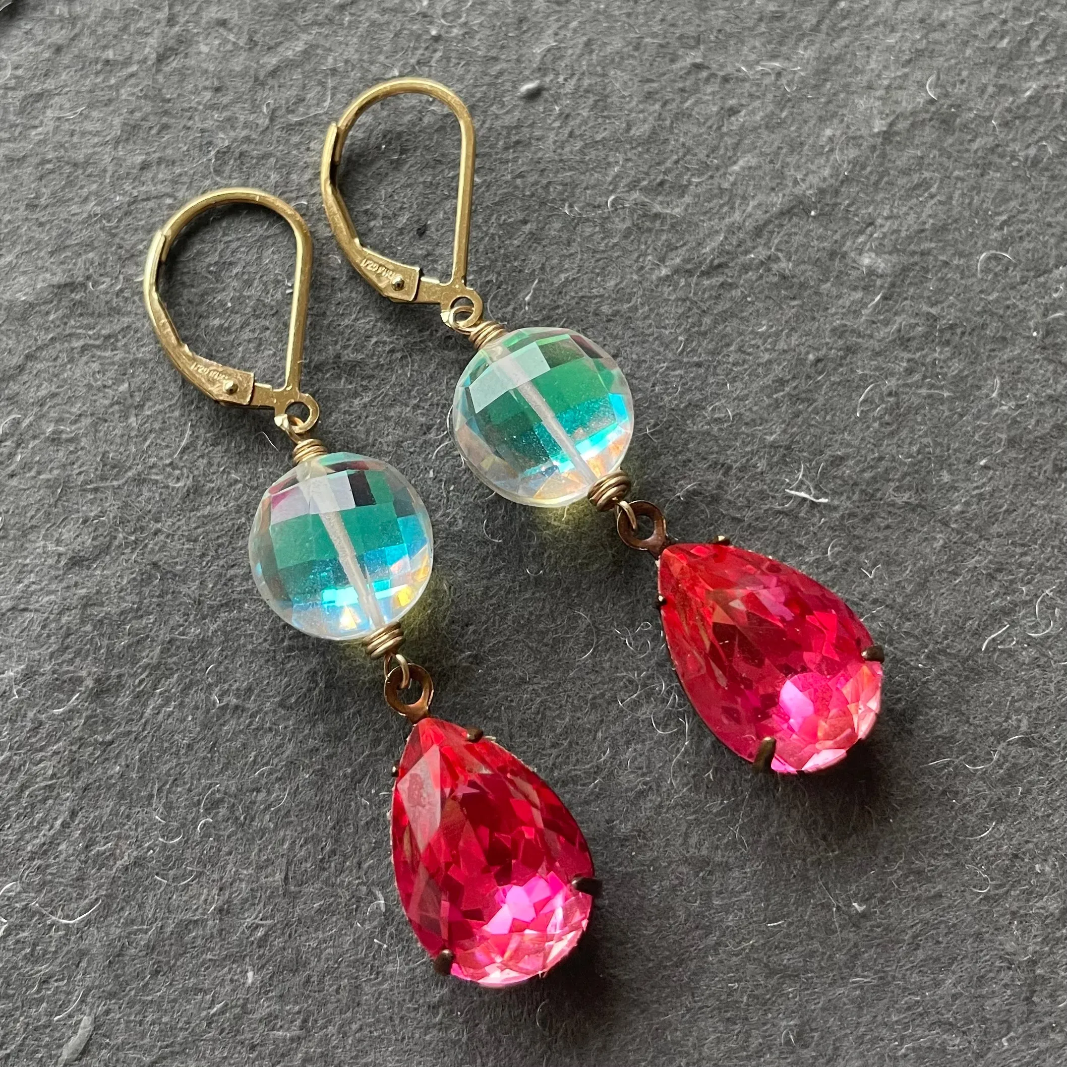 Oh So Pretty Watermelon Baubles, modern vintage crystal