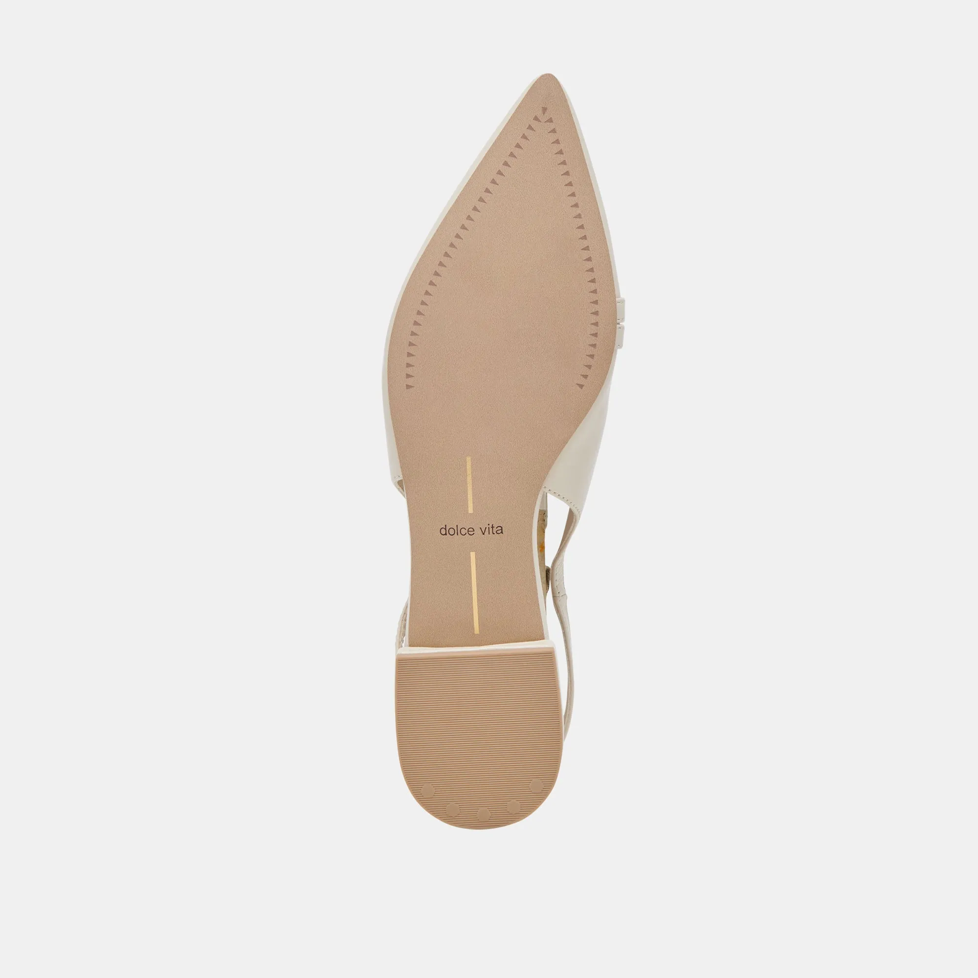 PAMLA PEARL FLATS IVORY CRINKLE PATENT