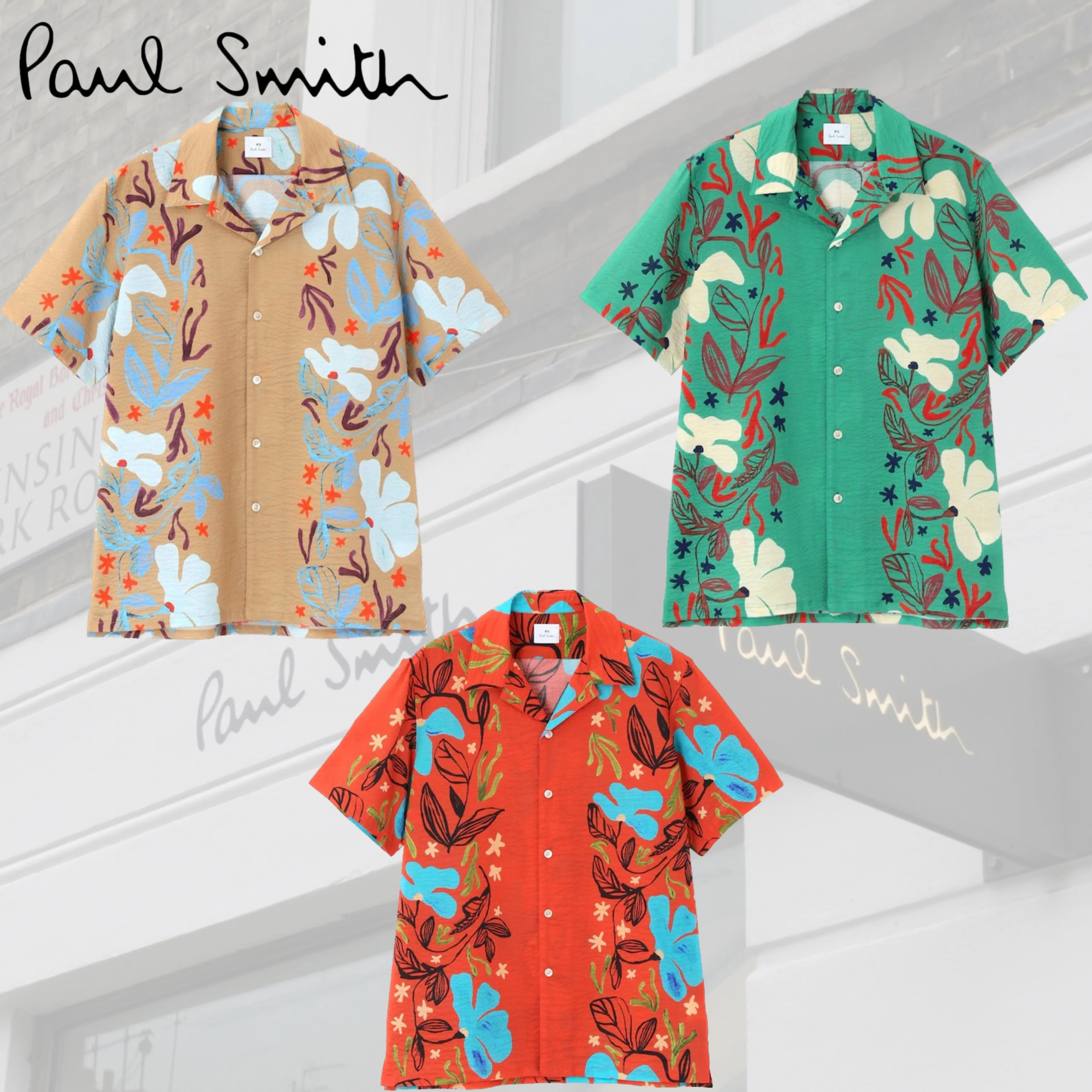 Paul Smith  |Unisex Street Style Cotton Short Sleeves Shirts