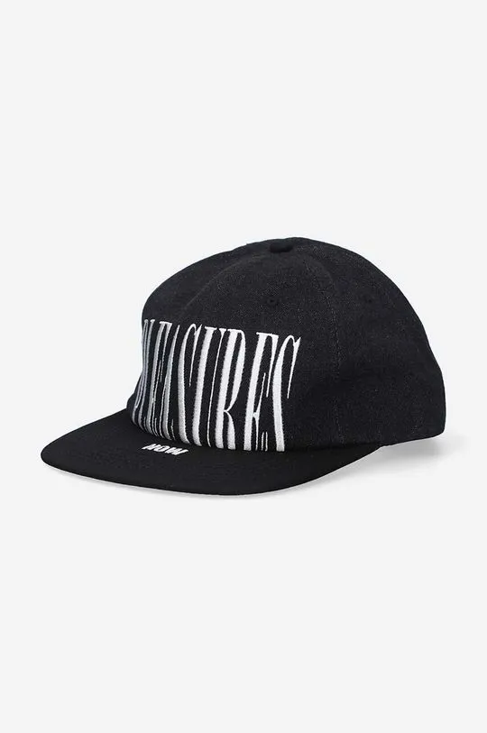 PLEASURES cotton baseball cap black color