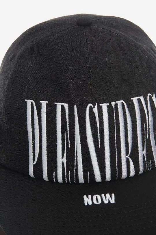 PLEASURES cotton baseball cap black color