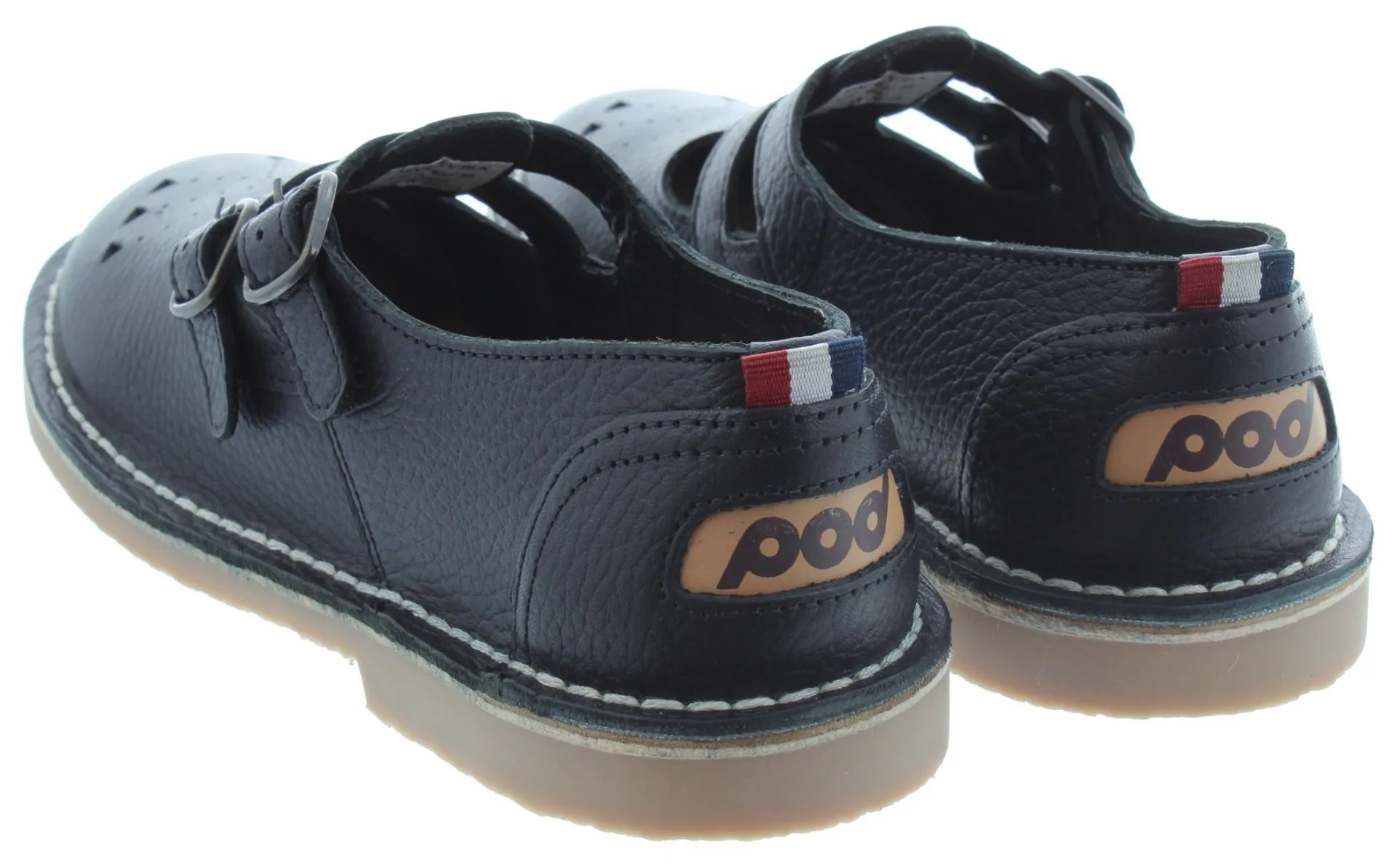 POD Ladies Marley Leather T Bar Shoes In Black