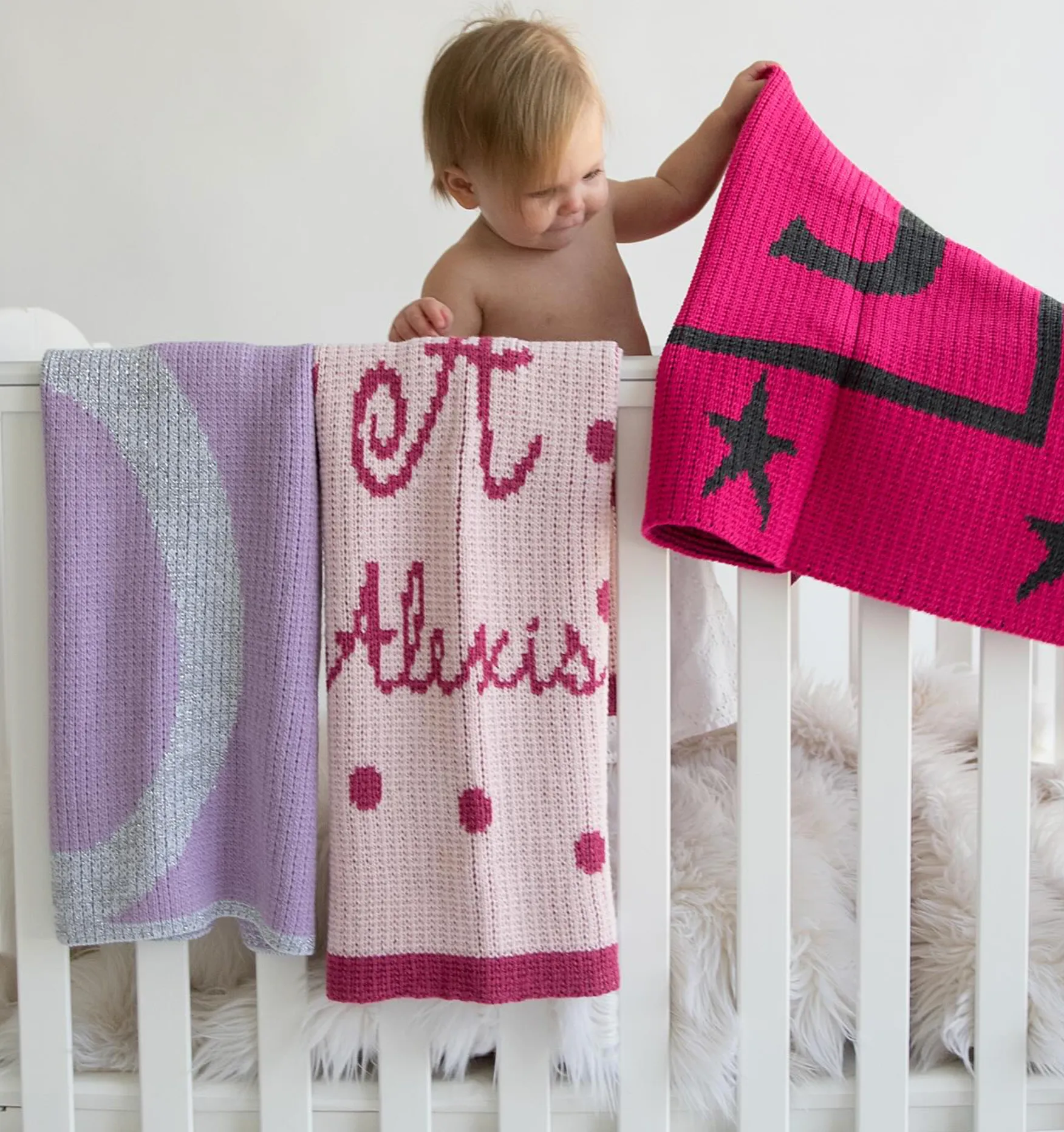 Polka Dot Name Custom Blanket