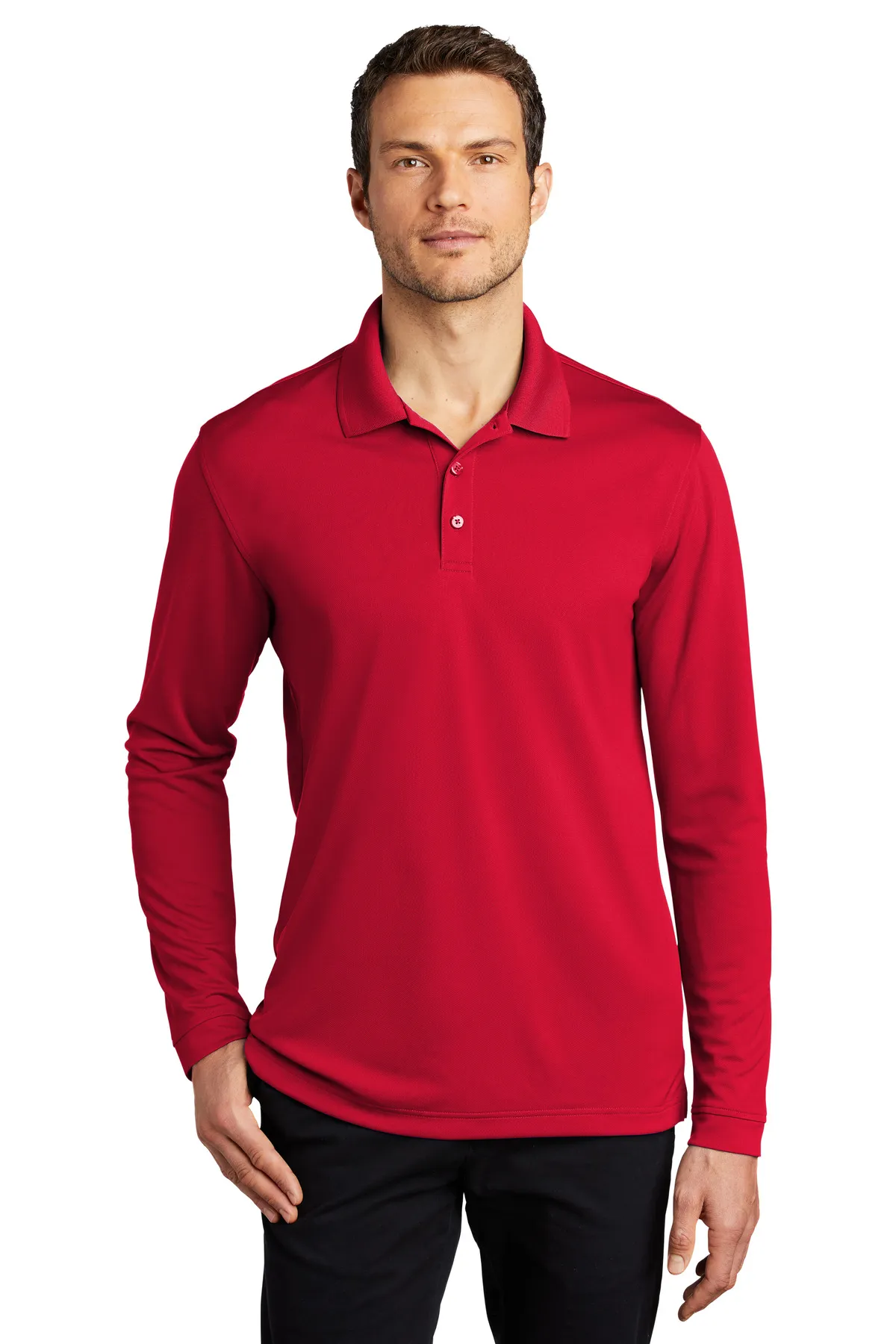 Port Authority Clothing K110LS Port Authority    Dry Zone    UV Micro-Mesh Long Sleeve Polo SKU: K110LS