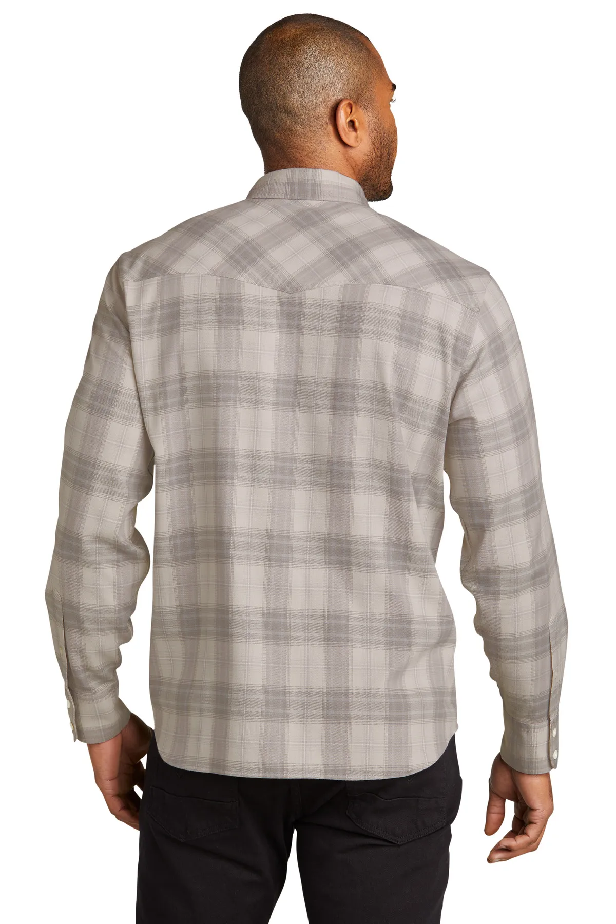 Port Authority Clothing W672 Port Authority   Long Sleeve Ombre Plaid Shirt SKU: W672