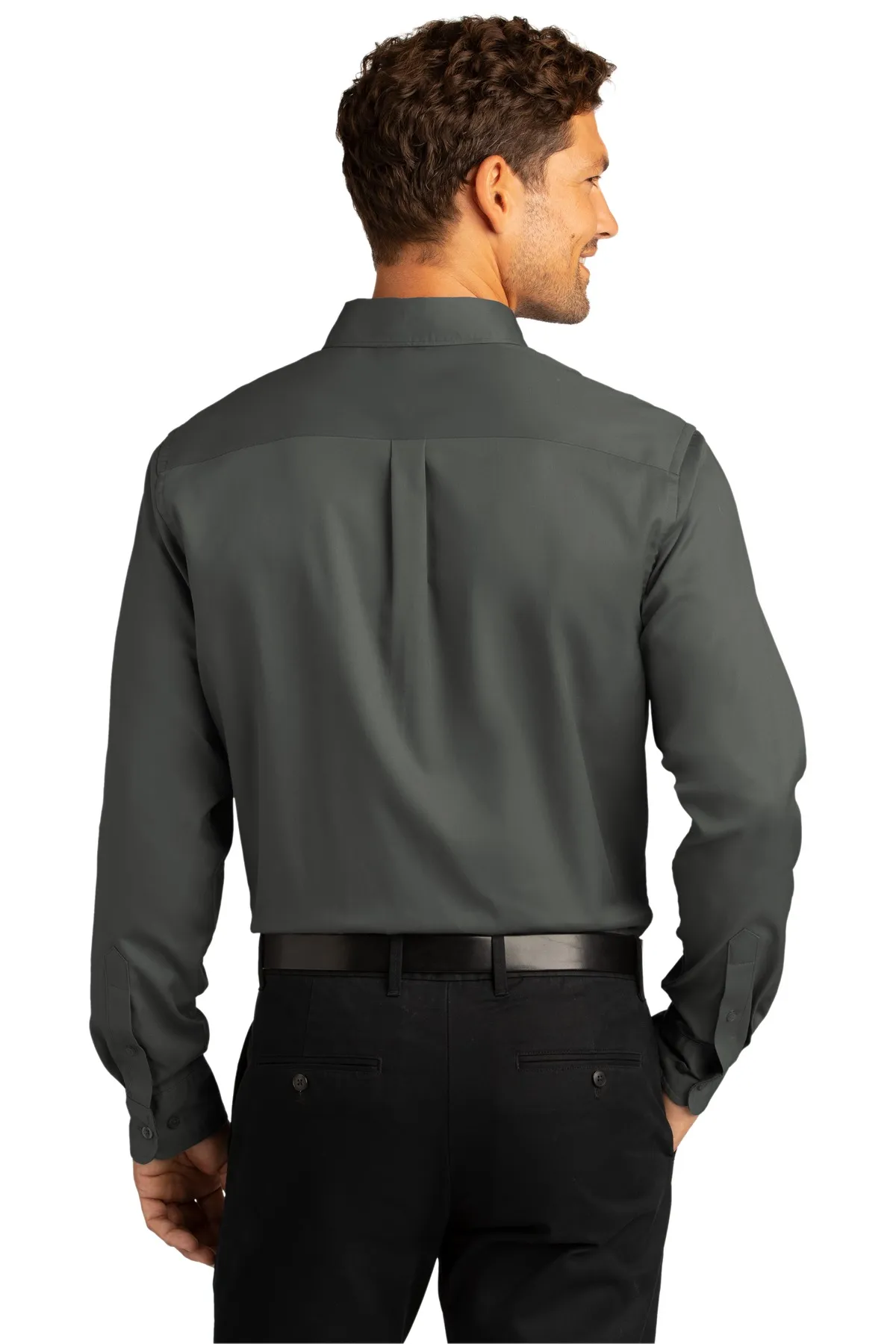 Port Authority Clothing W808 Port Authority   Long Sleeve SuperPro React   Twill Shirt SKU: W808