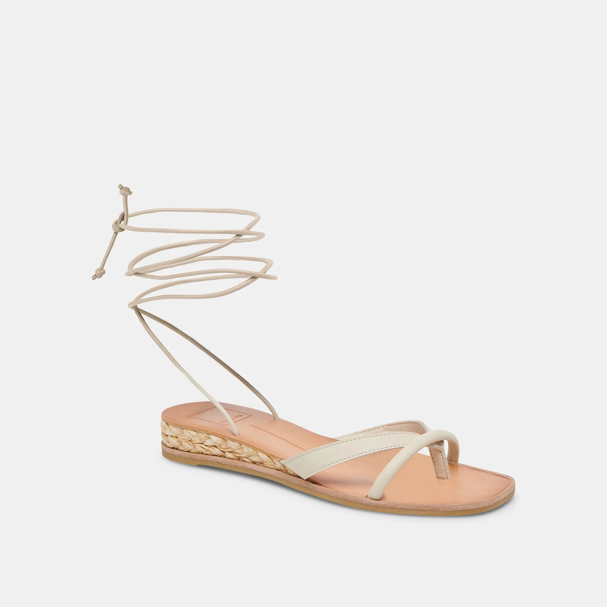 PRAX SANDALS IVORY LEATHER