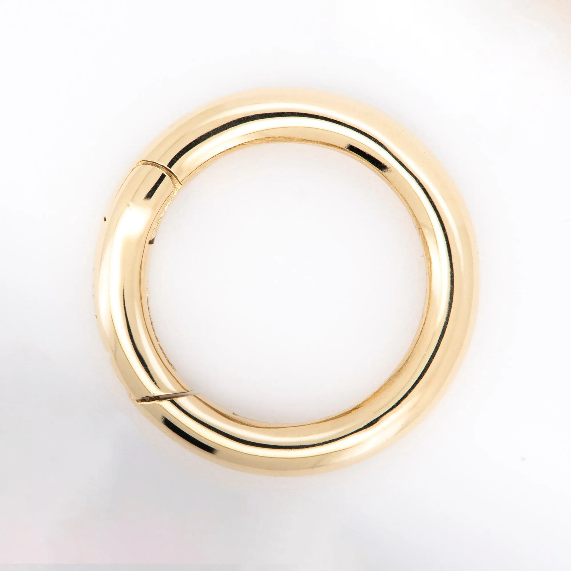 Push Gate Large Circle 13mm 14K or 18K Gold Pendant Holder Enhancer M4006