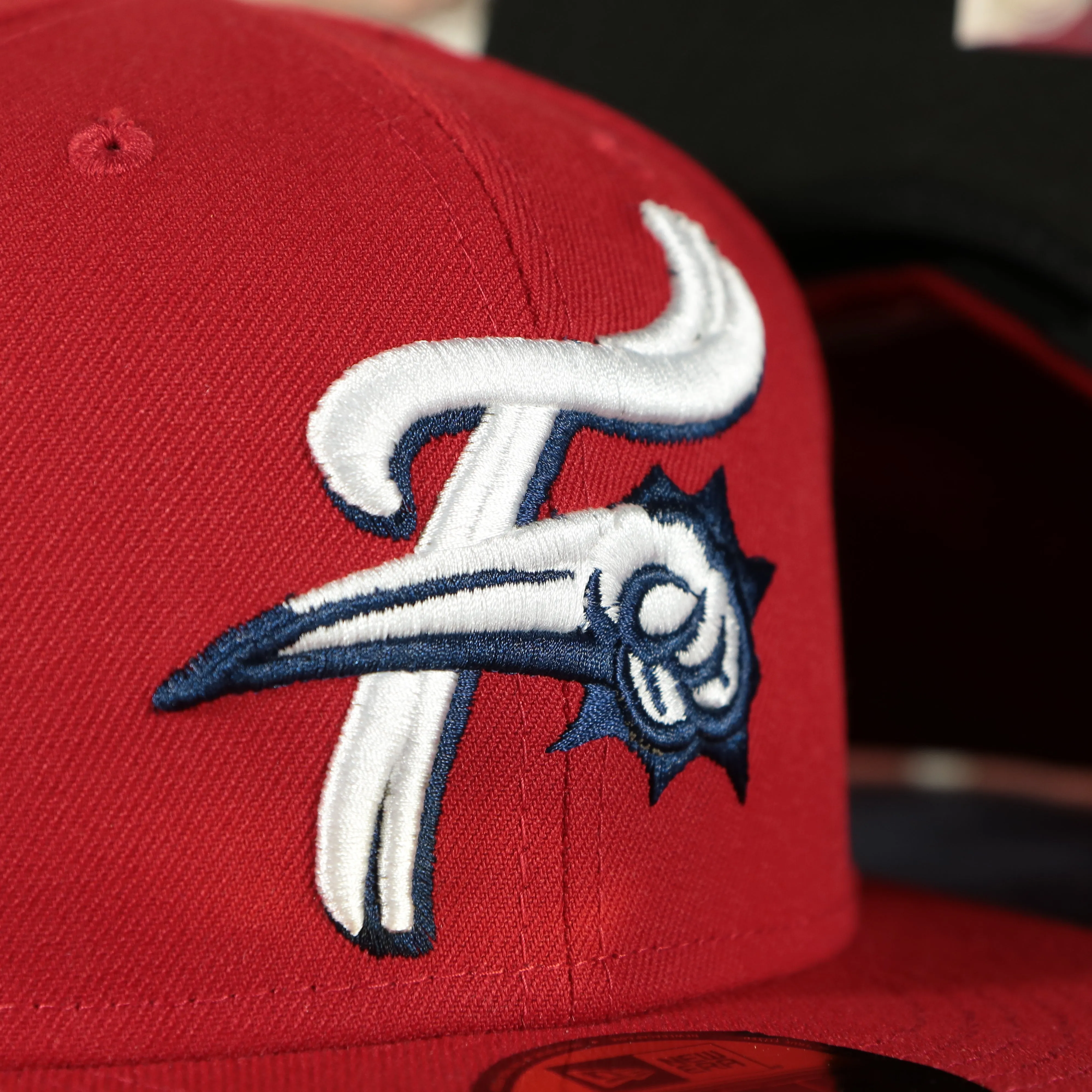 Reading Fightin Phils on Field Plain Jane MiLB Black bottom | Red 59Fifty Fitted Cap