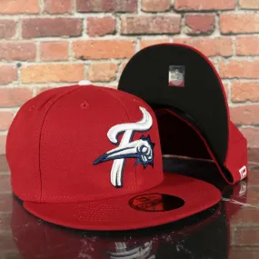 Reading Fightin Phils on Field Plain Jane MiLB Black bottom | Red 59Fifty Fitted Cap