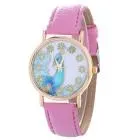 Relogio feminino Peacock Pattern Women Colored PU Leather Reloj mujer woman watches luxury Feida