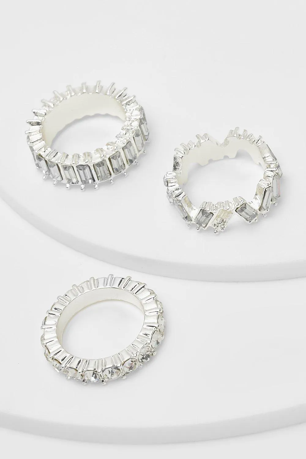 Rhinestone Rings 3 Pack