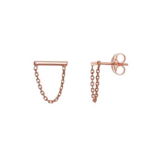 Roset Gold Label Bryce Bar and Drape Chain Earrings