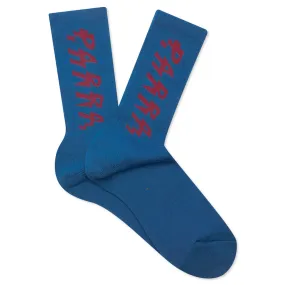 Shocker Logo Crew Socks - Greek Blue