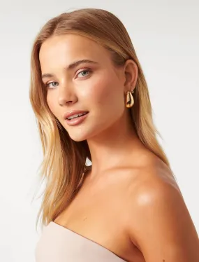 Signature Arli Chubby Gold Hoop Earrings