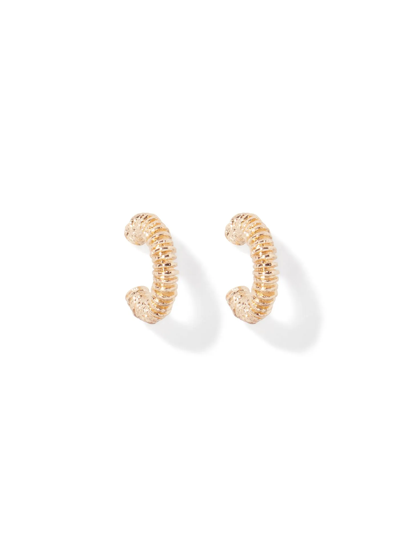 Signature Candie Chunky Textured Hoop Earrings