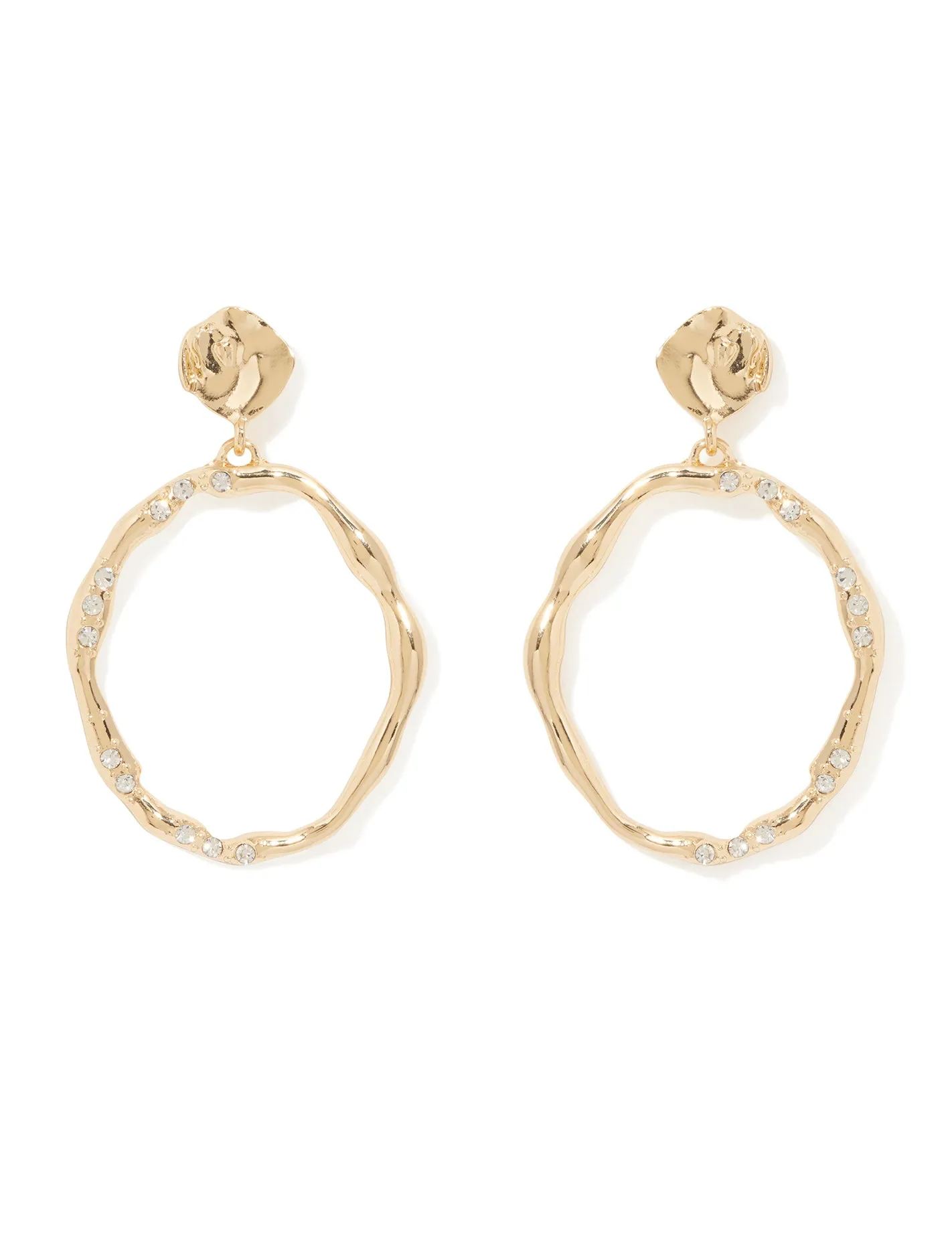 Signature Tally Texture Hoop Earrings