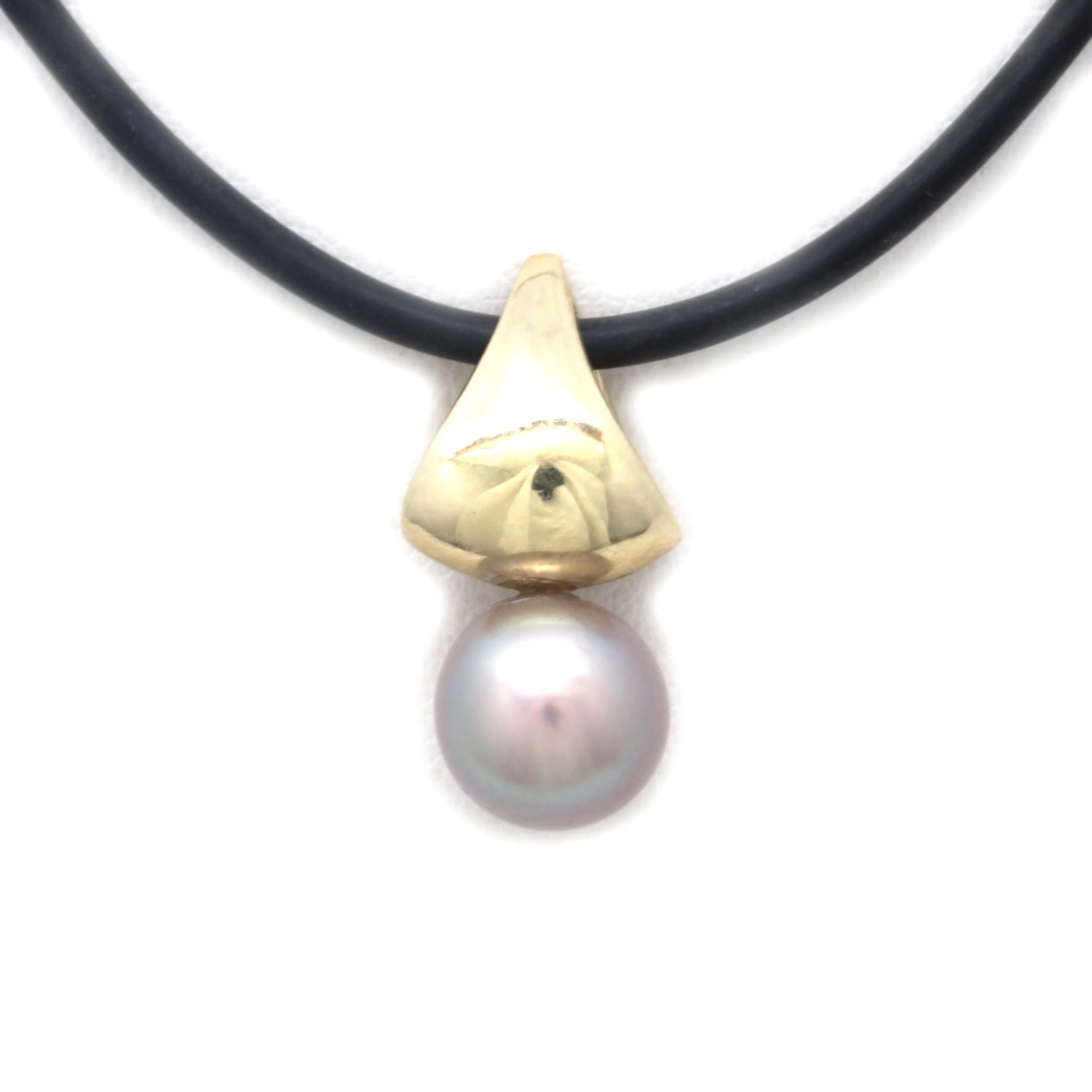 Slice 14K Gold Pendant with Cortez Pearl