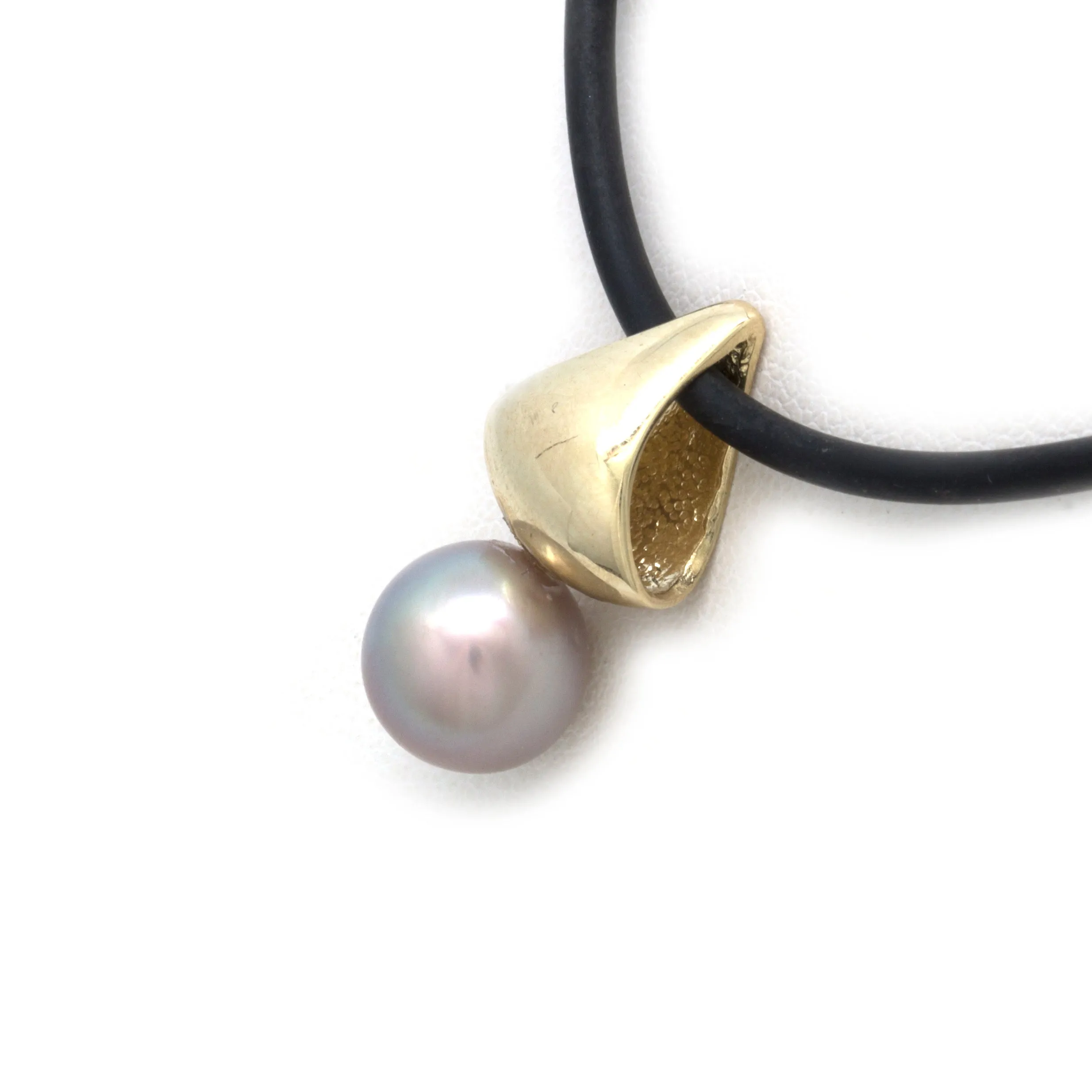 Slice 14K Gold Pendant with Cortez Pearl