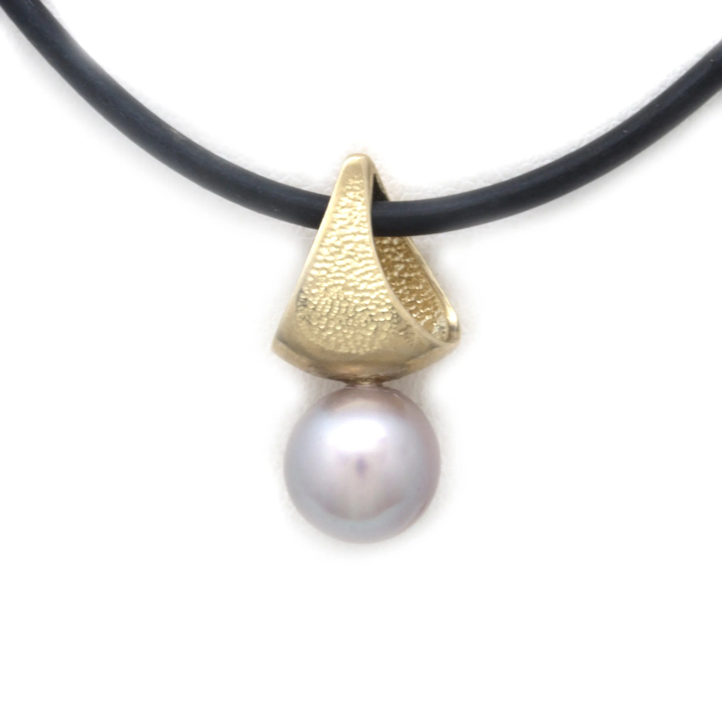 Slice 14K Gold Pendant with Cortez Pearl