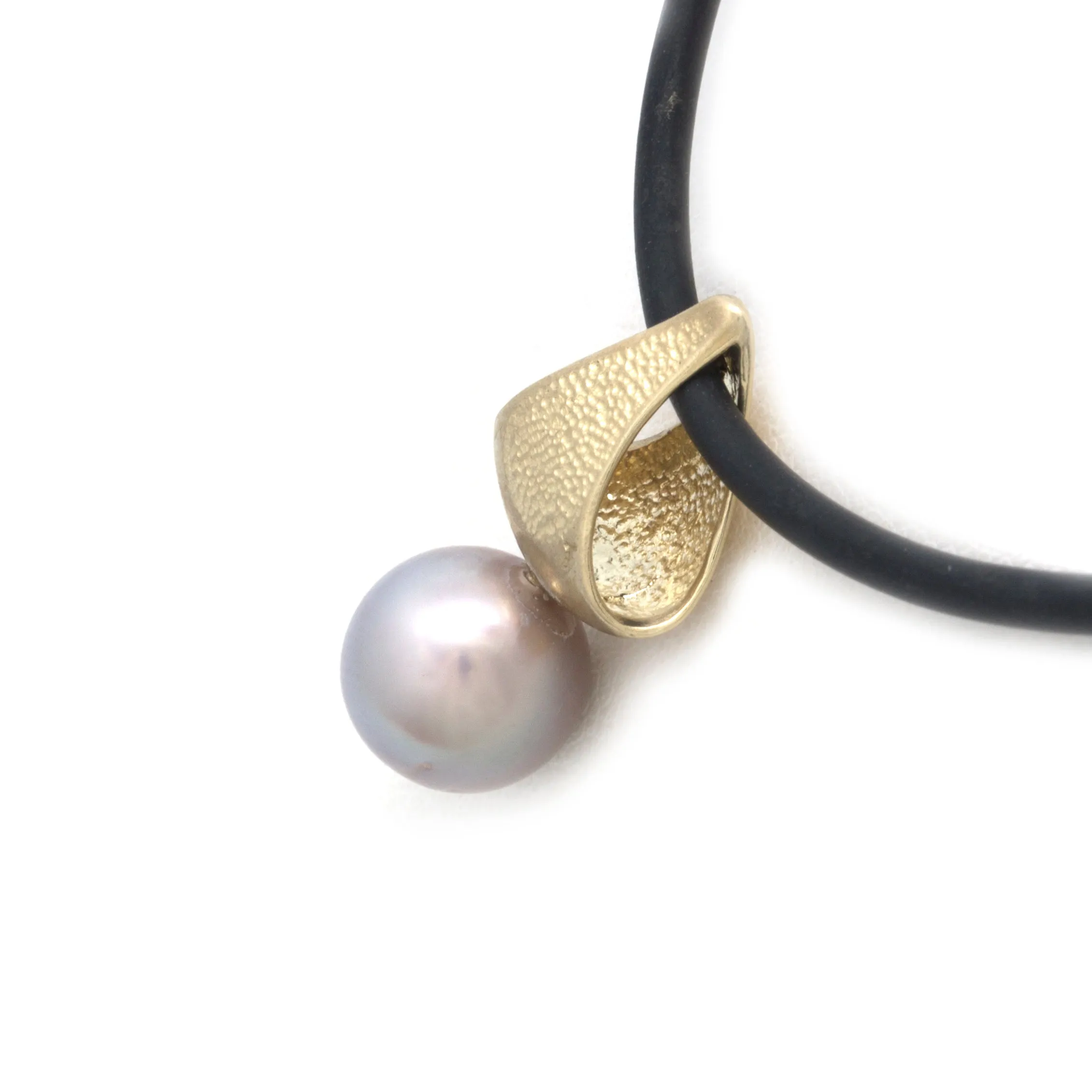 Slice 14K Gold Pendant with Cortez Pearl