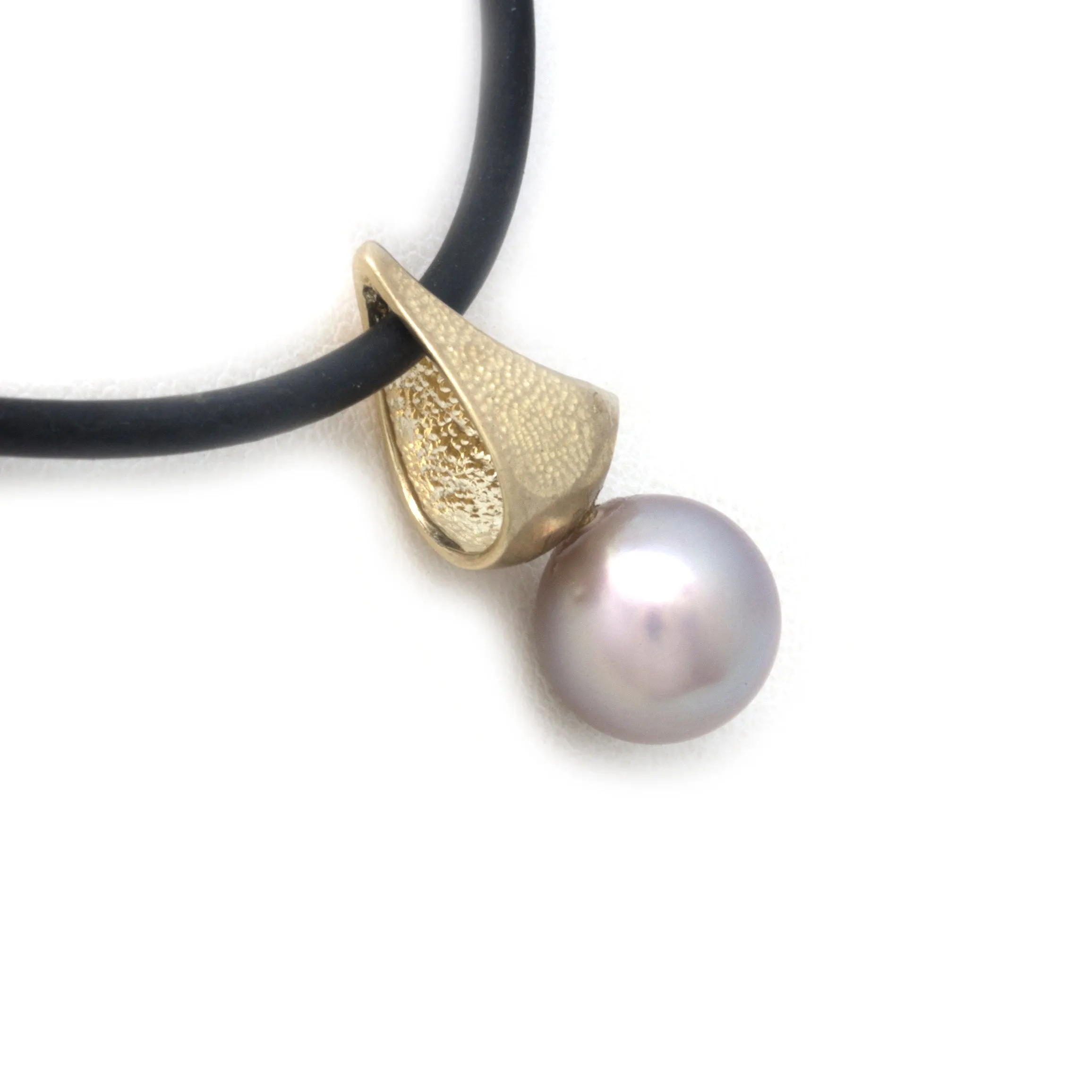 Slice 14K Gold Pendant with Cortez Pearl