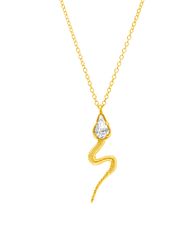 Snaky Necklace (Gold/Crystal)