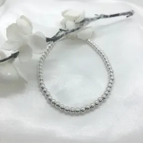 Sterling Silver Ball Bracelet - 4mm