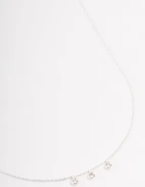 Sterling Silver Cubic Zirconia Necklace