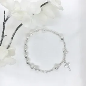 Sterling Silver Rosary Bracelet - 5mm