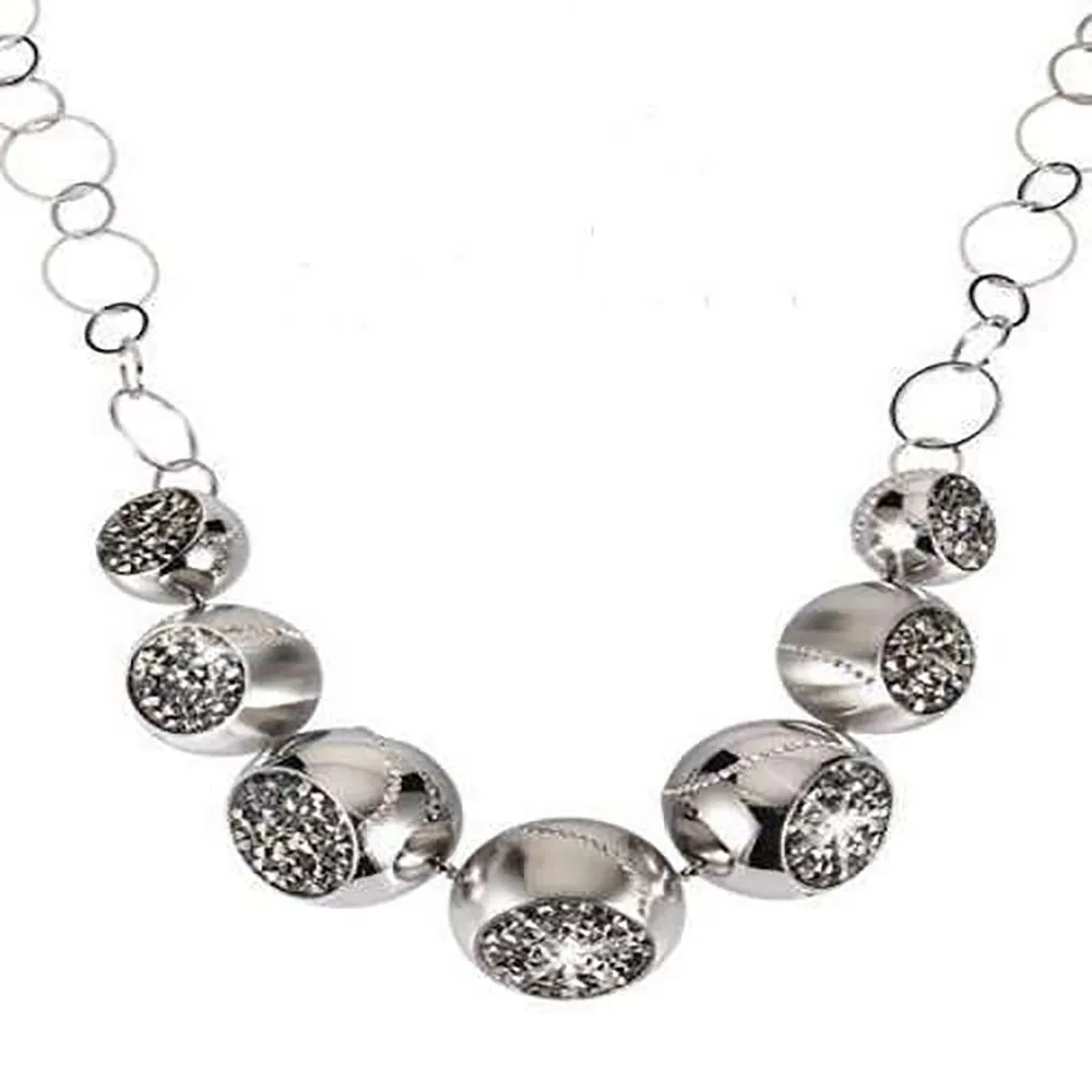 Swarovski Crystal Round SPHERE LONG Necklace Crystal #1128158